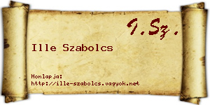 Ille Szabolcs névjegykártya